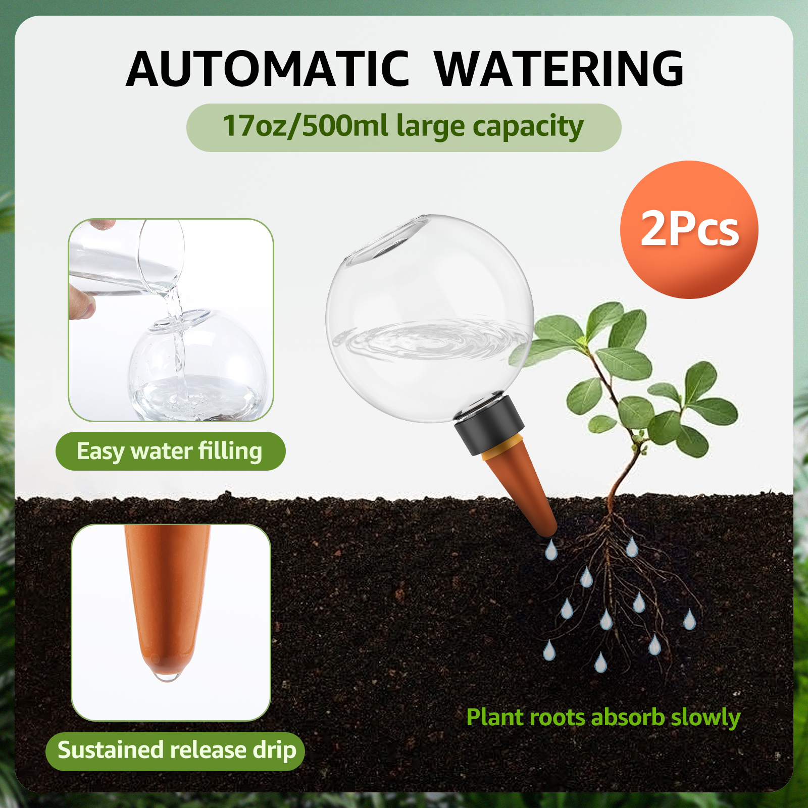 2/4Pcs 500ML Automatic Drip Ir - đánh giá và giá Plant Parent Kit