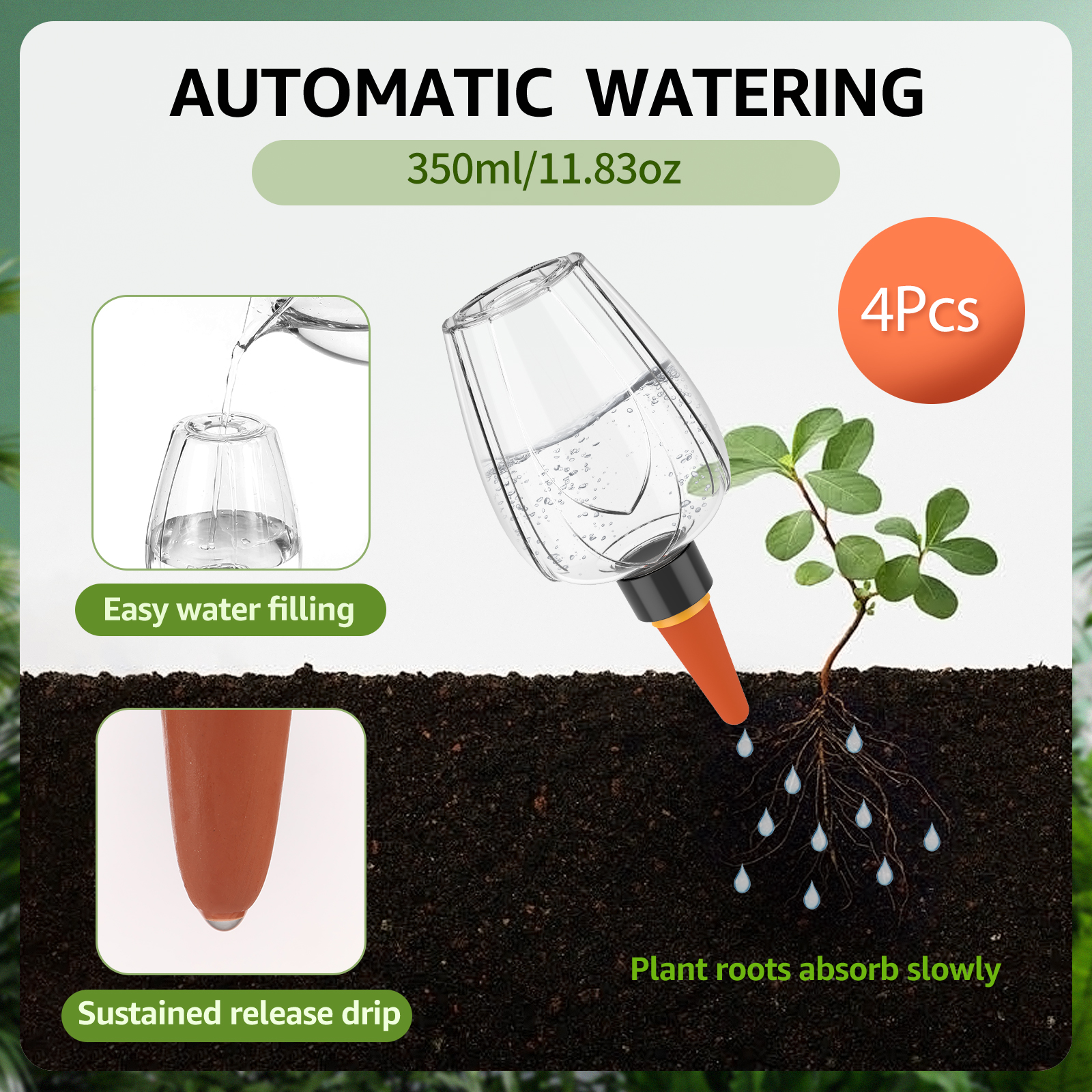 4Pcs Plant Watering Globe Clea - đánh giá và giá Plant Parent Kit