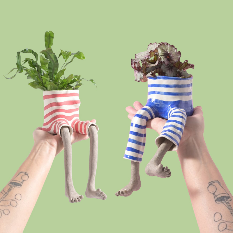 1Pcs Novelty Sitting Legs Cera - đánh giá và giá Plant Parent Gifts
