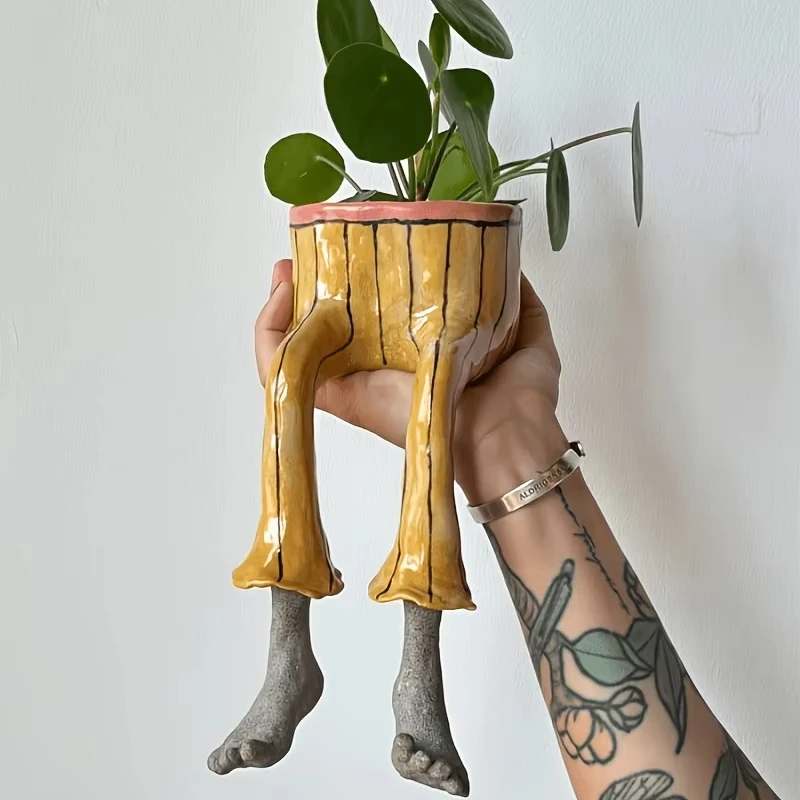 Whimsical Resin Leggy Planter  - đánh giá và giá Plant Parent Gifts
